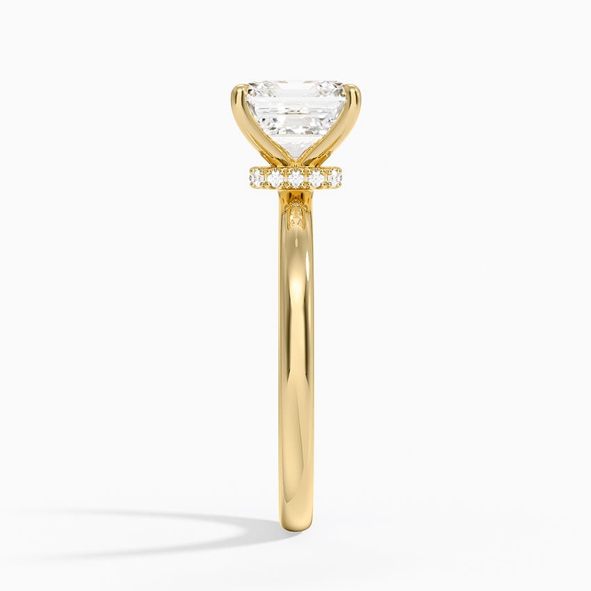 Celeste Rise Asscher Cut Hidden Halo Engagement Ring