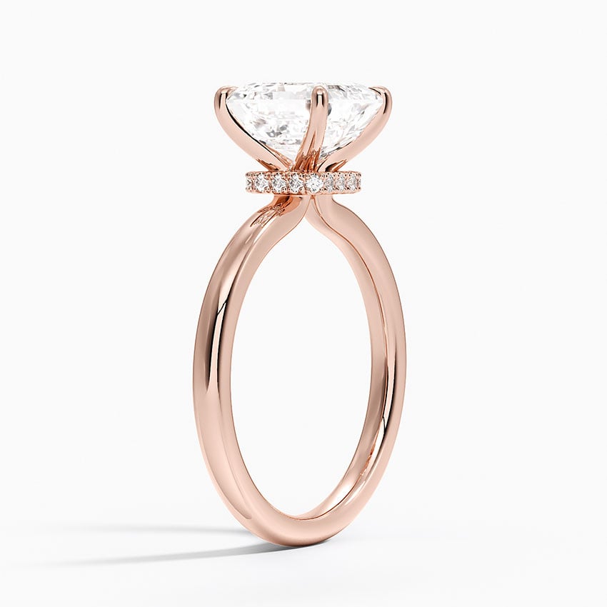 Celeste Rise Asscher Cut Hidden Halo Engagement Ring