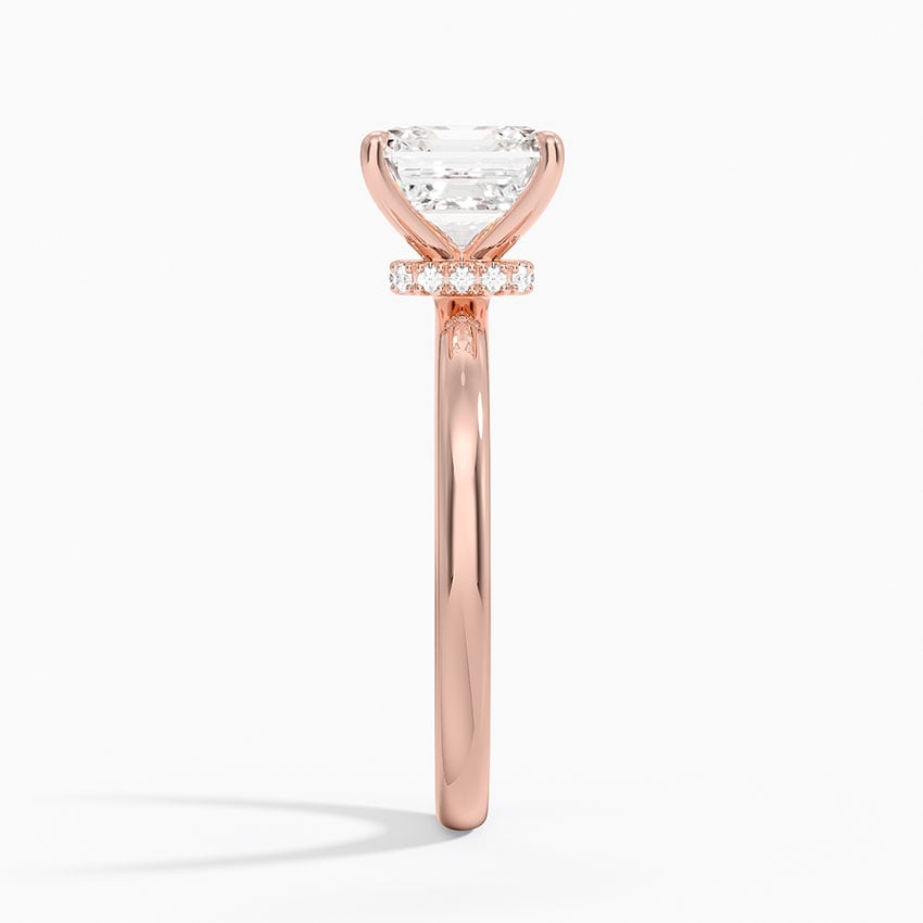 Celeste Rise Asscher Cut Hidden Halo Engagement Ring