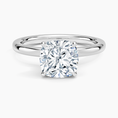 Celeste Rise Cushion Cut Hidden Halo Engagement Ring