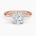 Celeste Rise Cushion Cut Hidden Halo Engagement Ring