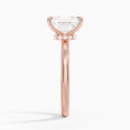 Celeste Rise Emerald Cut Hidden Halo Engagement Ring