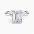 Celeste Rise Emerald Cut Hidden Halo Engagement Ring