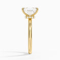 Celeste Rise Emerald Cut Hidden Halo Engagement Ring