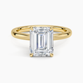 Celeste Rise Emerald Cut Hidden Halo Engagement Ring