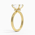Celeste Rise Emerald Cut Hidden Halo Engagement Ring