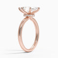 Celeste Rise Marquise Cut Hidden Halo Engagement Ring
