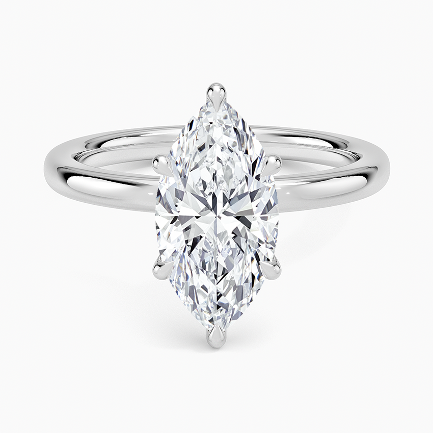 Celeste Rise Marquise Cut Hidden Halo Engagement Ring