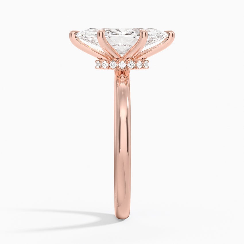 Celeste Rise Marquise Cut Hidden Halo Engagement Ring