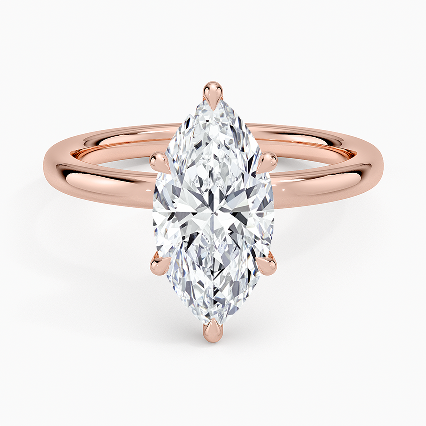 Celeste Rise Marquise Cut Hidden Halo Engagement Ring