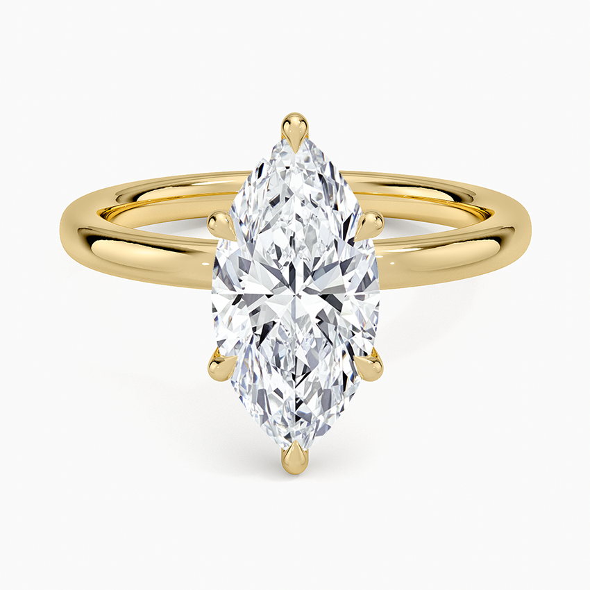Celeste Rise Marquise Cut Hidden Halo Engagement Ring