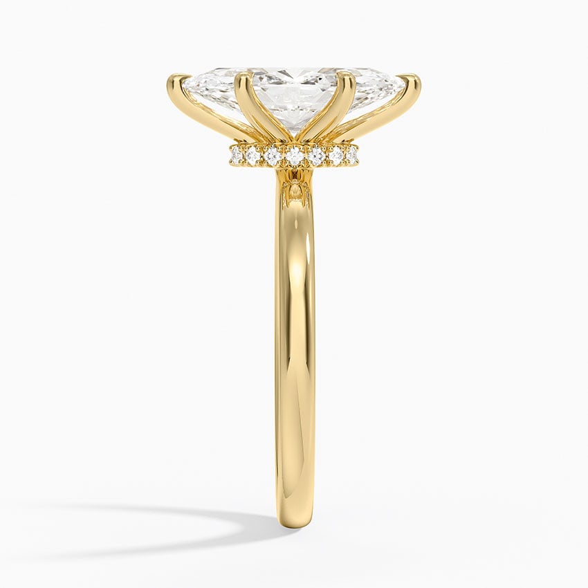 Celeste Rise Marquise Cut Hidden Halo Engagement Ring