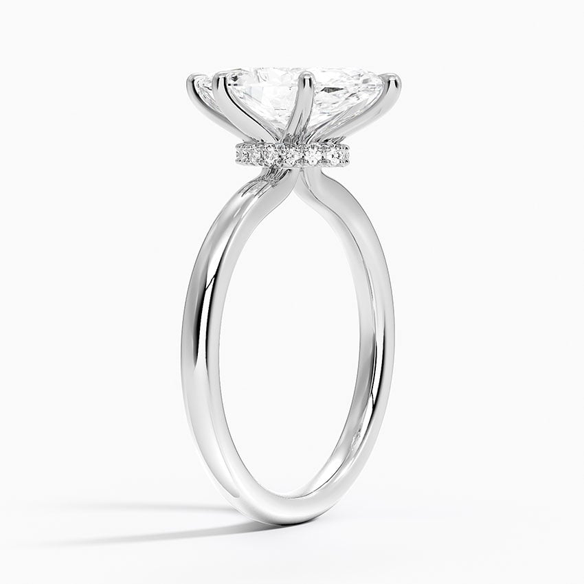 Celeste Rise Marquise Cut Hidden Halo Engagement Ring