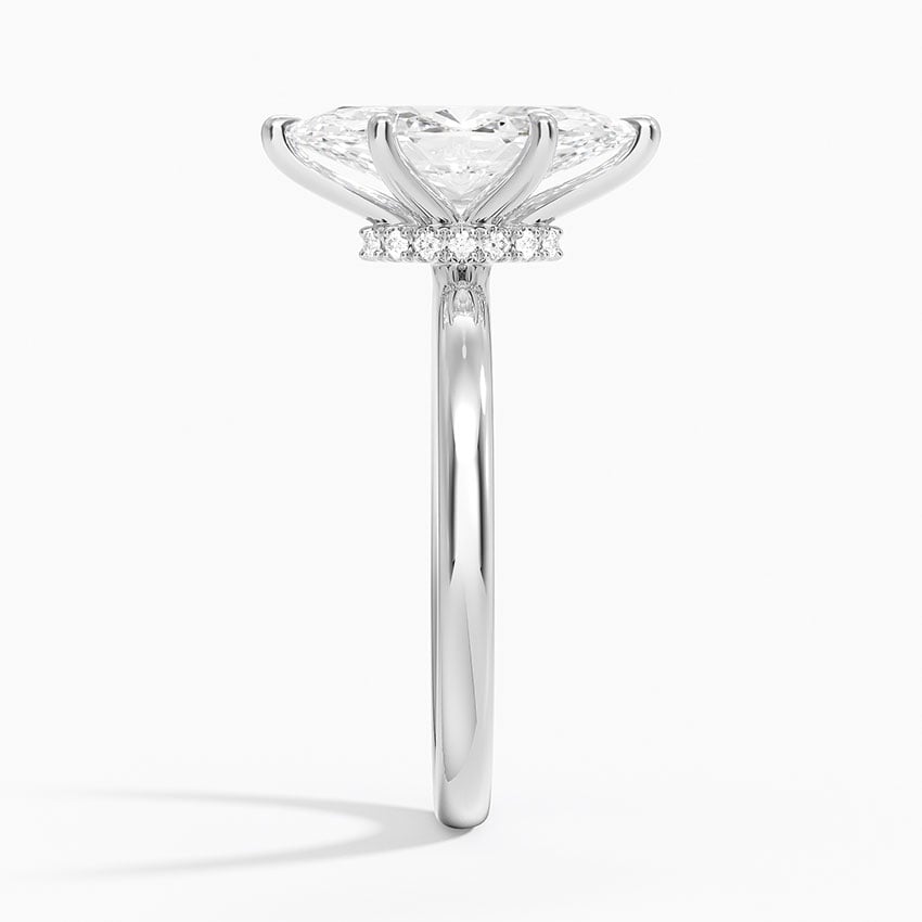 Celeste Rise Marquise Cut Hidden Halo Engagement Ring