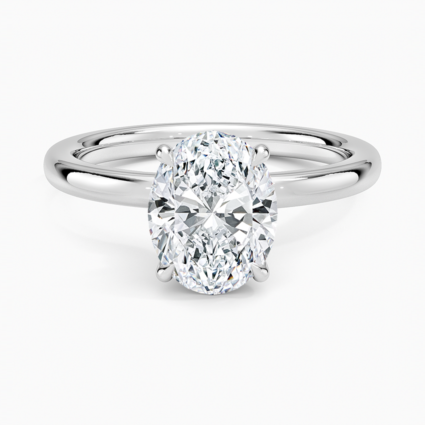 Celeste Rise Oval Cut Hidden Halo Engagement Ring