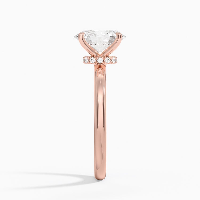Celeste Rise Oval Cut Hidden Halo Engagement Ring
