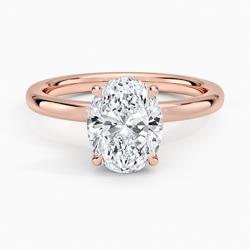 Celeste Rise Oval Cut Hidden Halo Engagement Ring