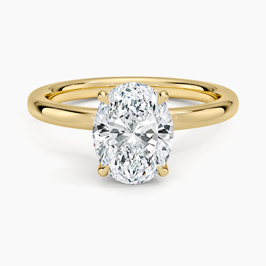 Celeste Rise Oval Cut Hidden Halo Engagement Ring