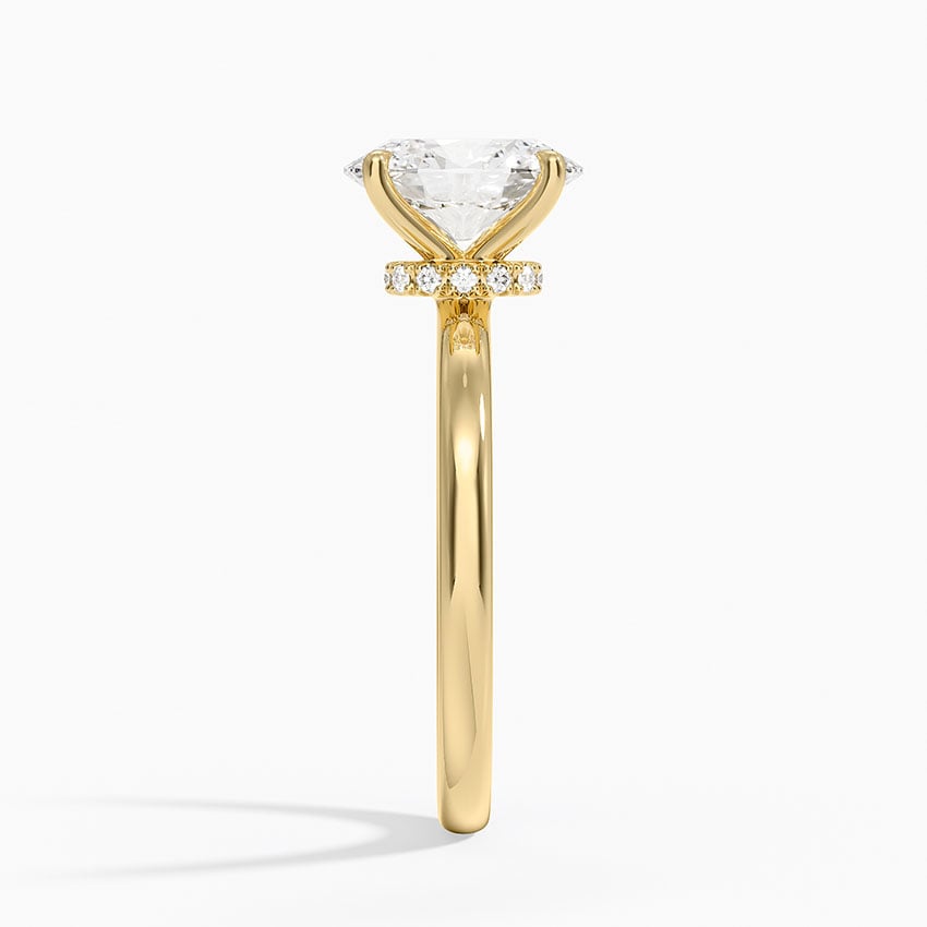 Celeste Rise Oval Cut Hidden Halo Engagement Ring