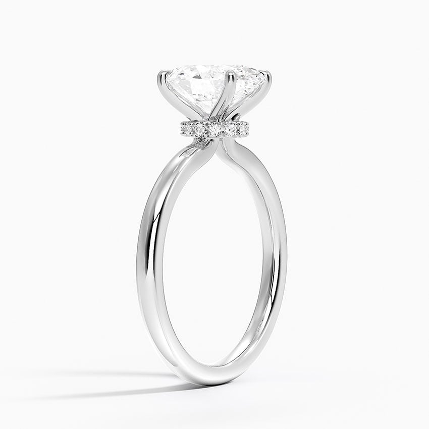 Celeste Rise Oval Cut Hidden Halo Engagement Ring