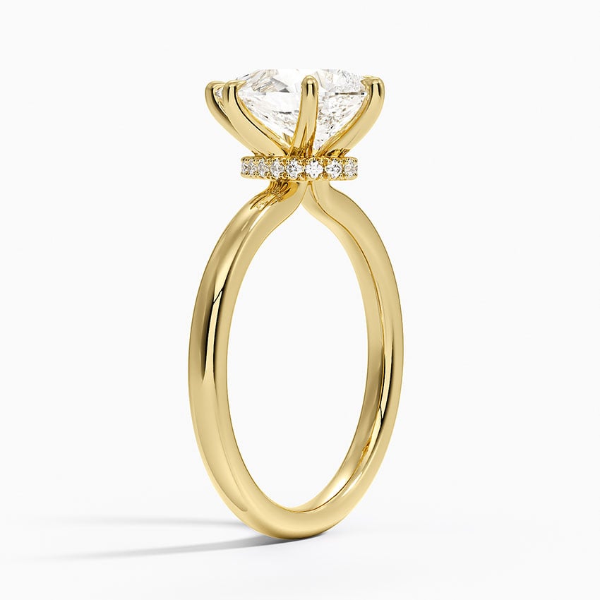 Celeste Rise Pear Cut Hidden Halo Engagement Ring