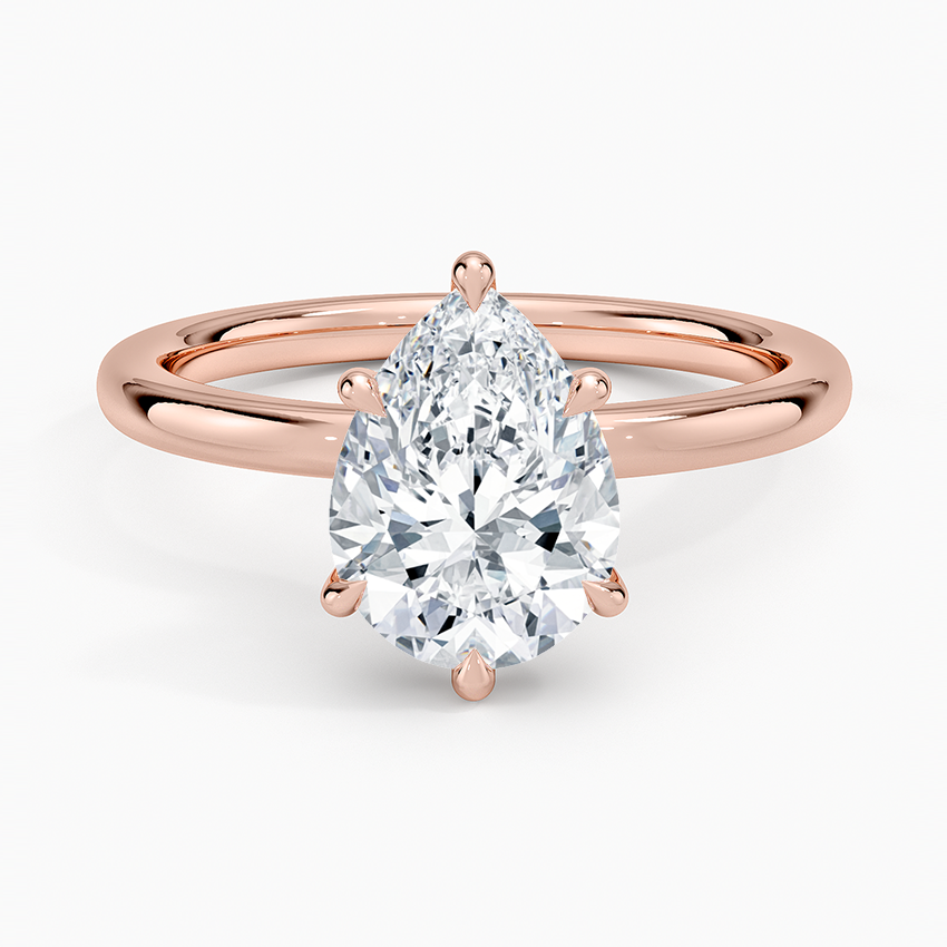 Celeste Rise Pear Cut Hidden Halo Engagement Ring