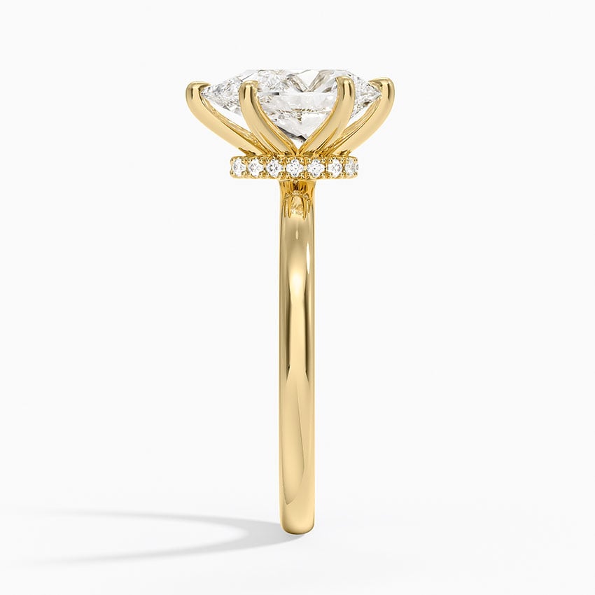 Celeste Rise Pear Cut Hidden Halo Engagement Ring