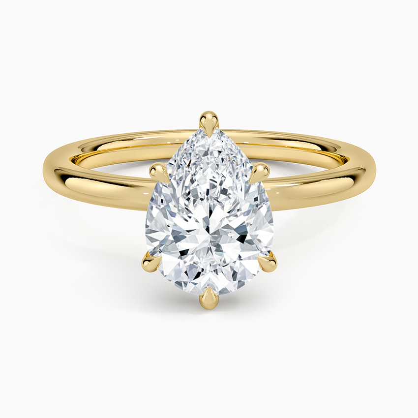 Celeste Rise Pear Cut Hidden Halo Engagement Ring