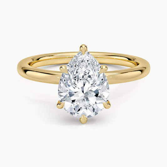 Celeste Rise Pear Cut Hidden Halo Engagement Ring