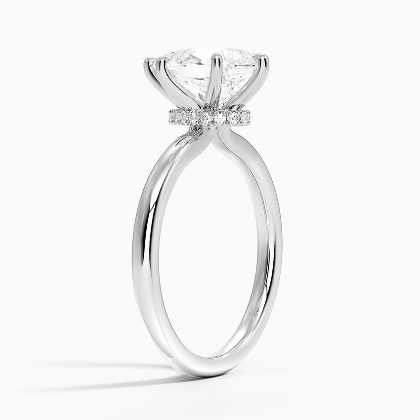 Celeste Rise Pear Cut Hidden Halo Engagement Ring