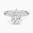 Celeste Rise Pear Cut Hidden Halo Engagement Ring