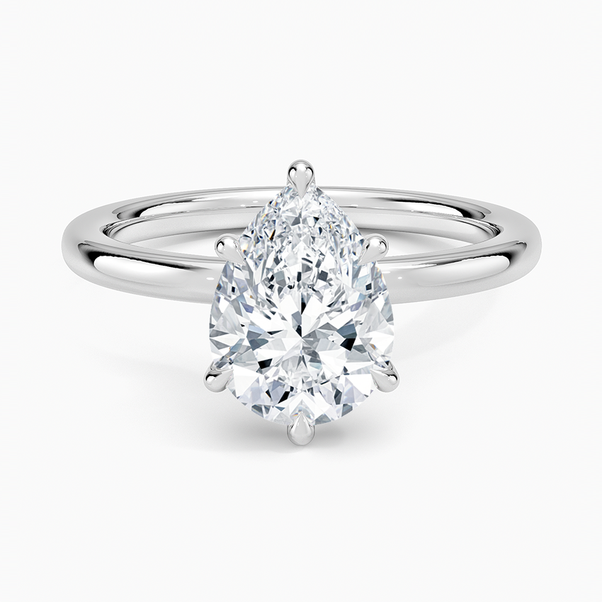Celeste Rise Pear Cut Hidden Halo Engagement Ring