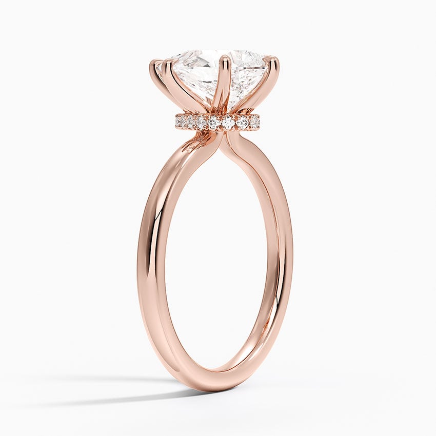 Celeste Rise Pear Cut Hidden Halo Engagement Ring