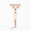 Celeste Rise Pear Cut Hidden Halo Engagement Ring