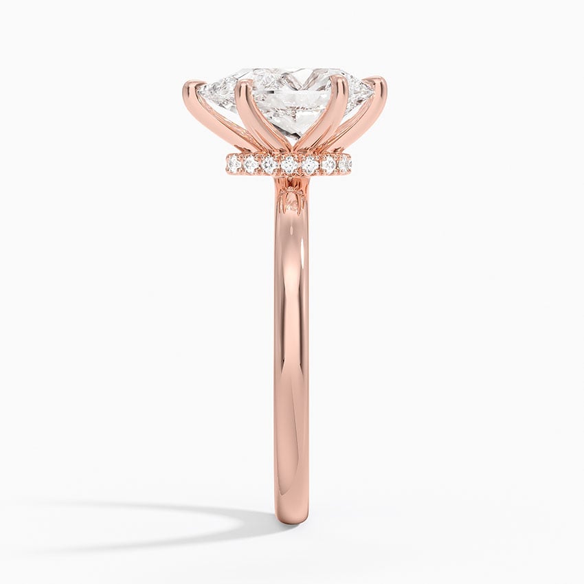 Celeste Rise Pear Cut Hidden Halo Engagement Ring