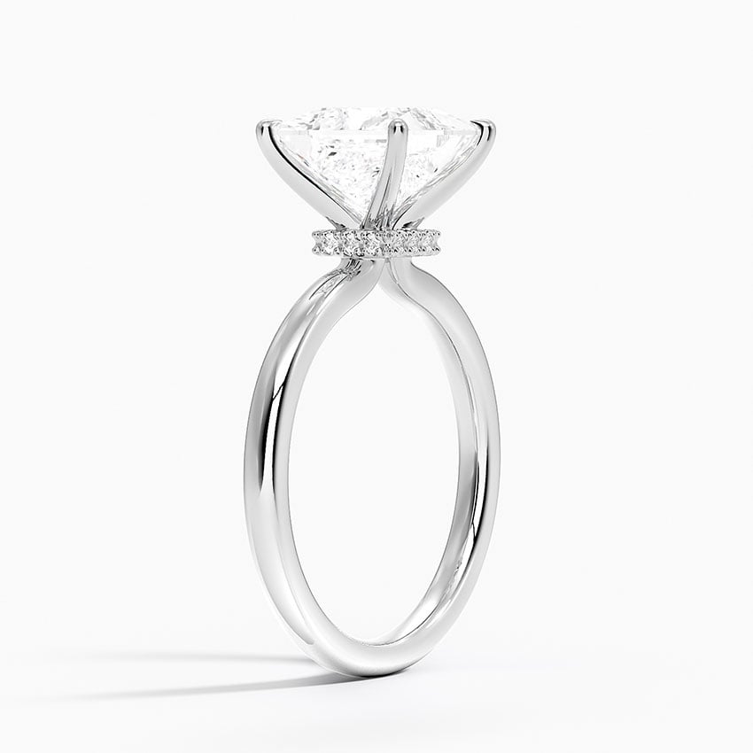 Celeste Rise Princess Cut Hidden Halo Engagement Ring