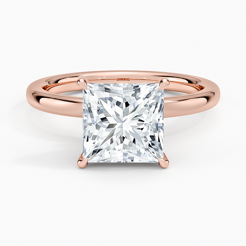 Celeste Rise Princess Cut Hidden Halo Engagement Ring