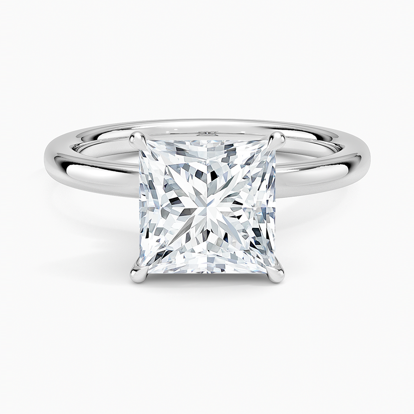 Celeste Rise Princess Cut Hidden Halo Engagement Ring
