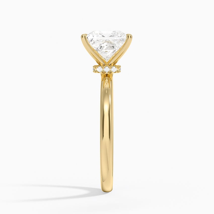 Celeste Rise Princess Cut Hidden Halo Engagement Ring