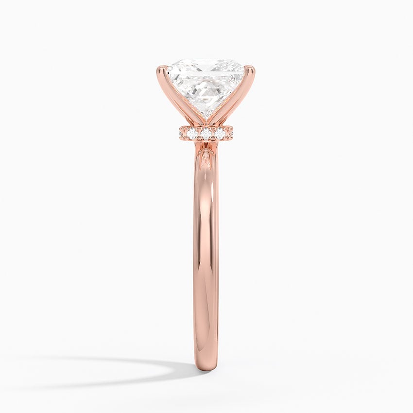 Celeste Rise Princess Cut Hidden Halo Engagement Ring