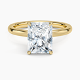 Celeste Rise Radiant Cut Hidden Halo Engagement Ring