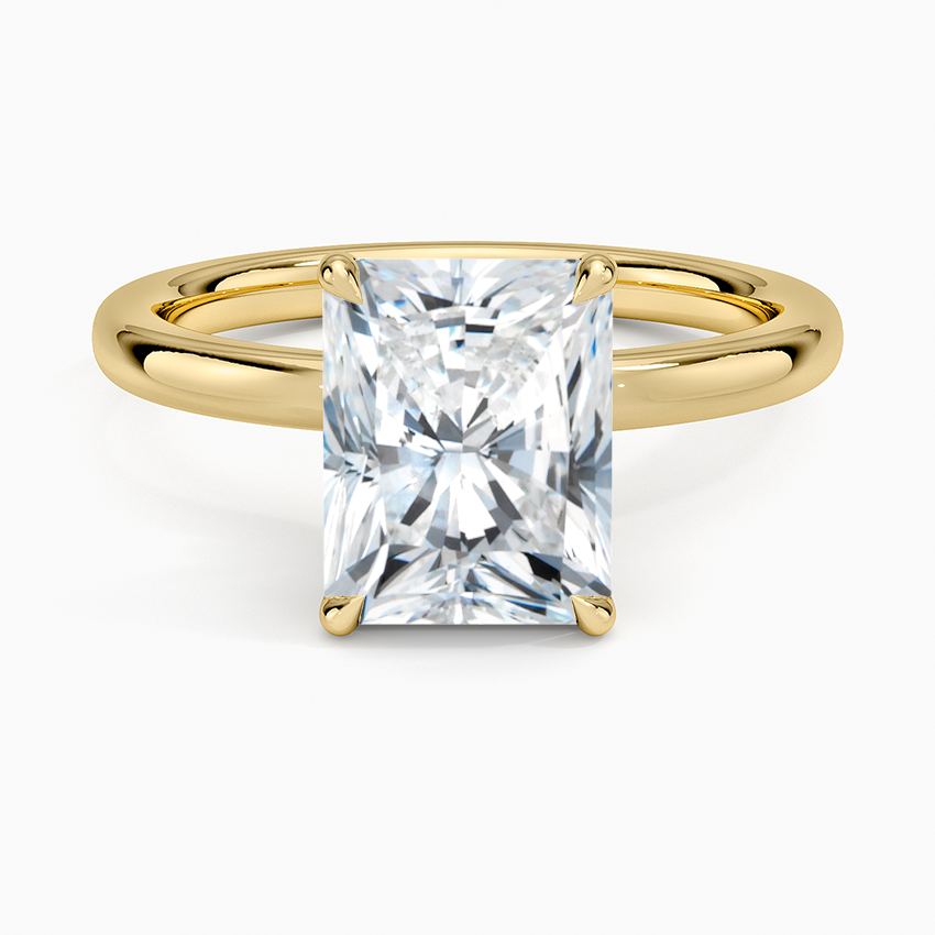 Celeste Rise Radiant Cut Hidden Halo Engagement Ring