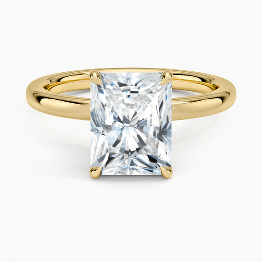 Celeste Rise Radiant Cut Hidden Halo Engagement Ring