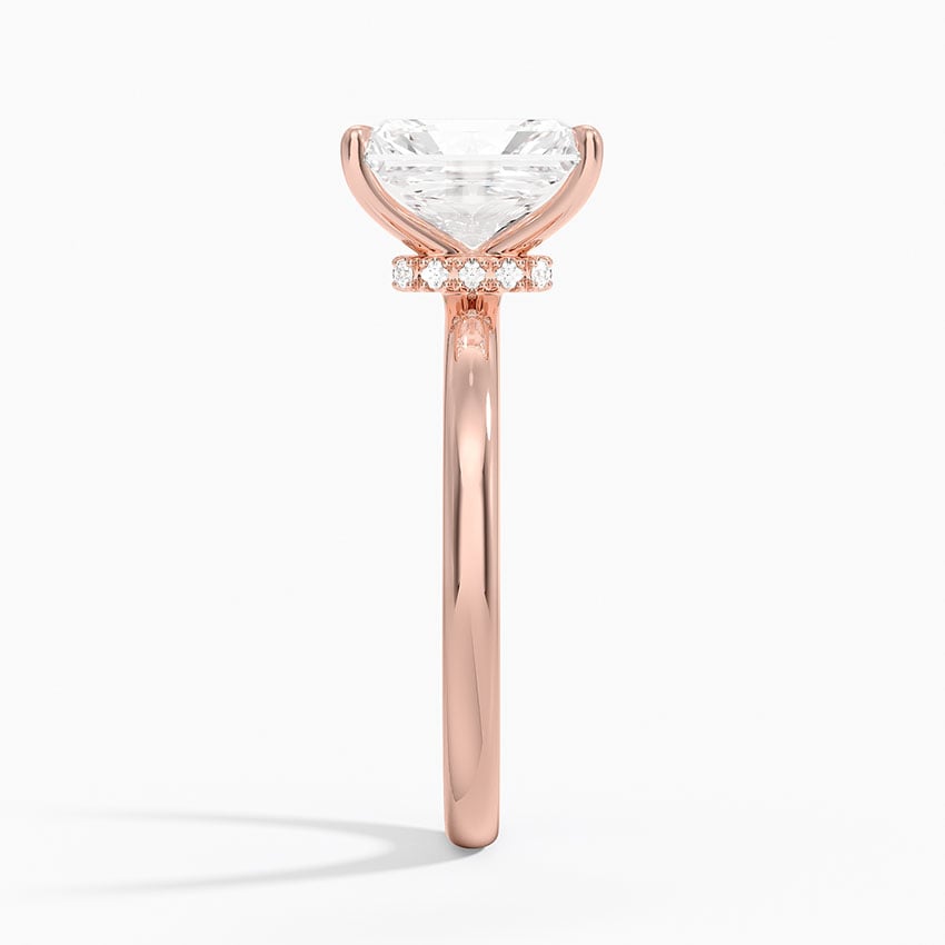 Celeste Rise Radiant Cut Hidden Halo Engagement Ring