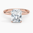 Celeste Rise Radiant Cut Hidden Halo Engagement Ring