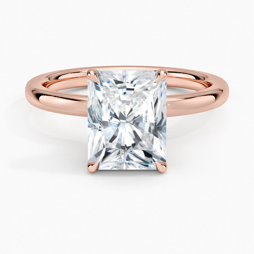 Celeste Rise Radiant Cut Hidden Halo Engagement Ring