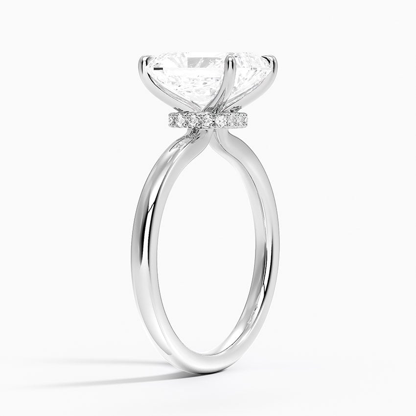 Celeste Rise Radiant Cut Hidden Halo Engagement Ring
