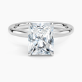 Celeste Rise Radiant Cut Hidden Halo Engagement Ring