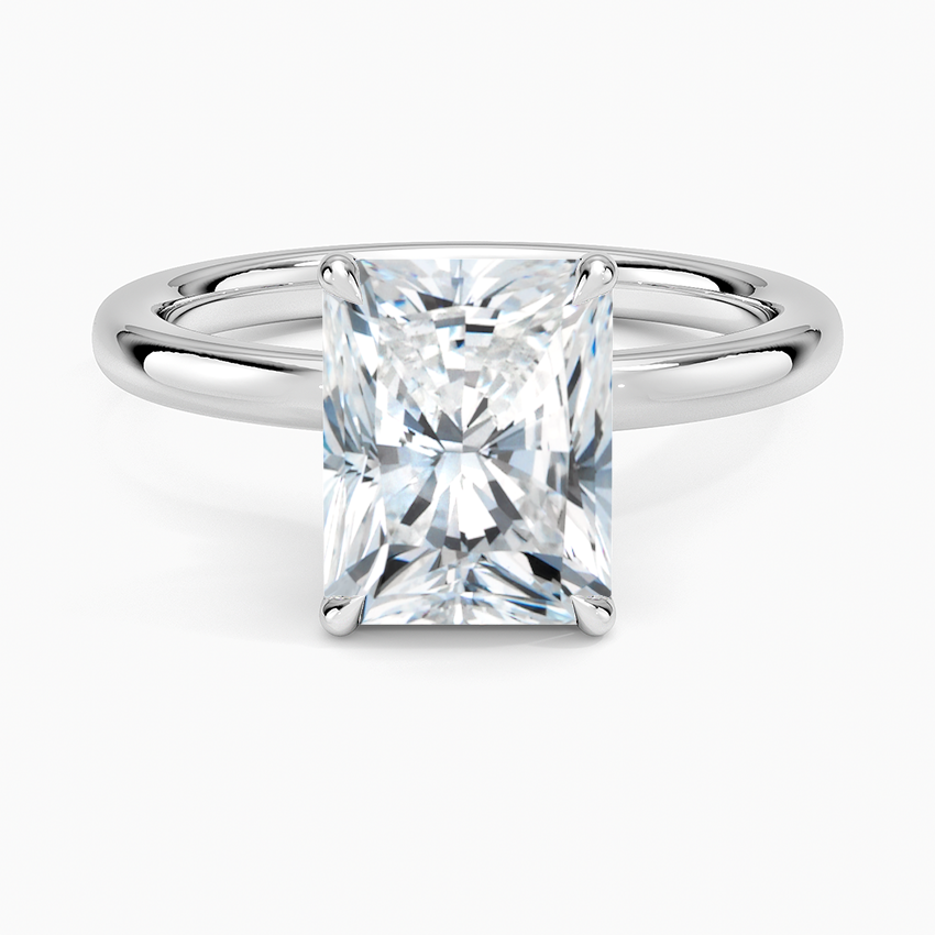 Celeste Rise Radiant Cut Hidden Halo Engagement Ring