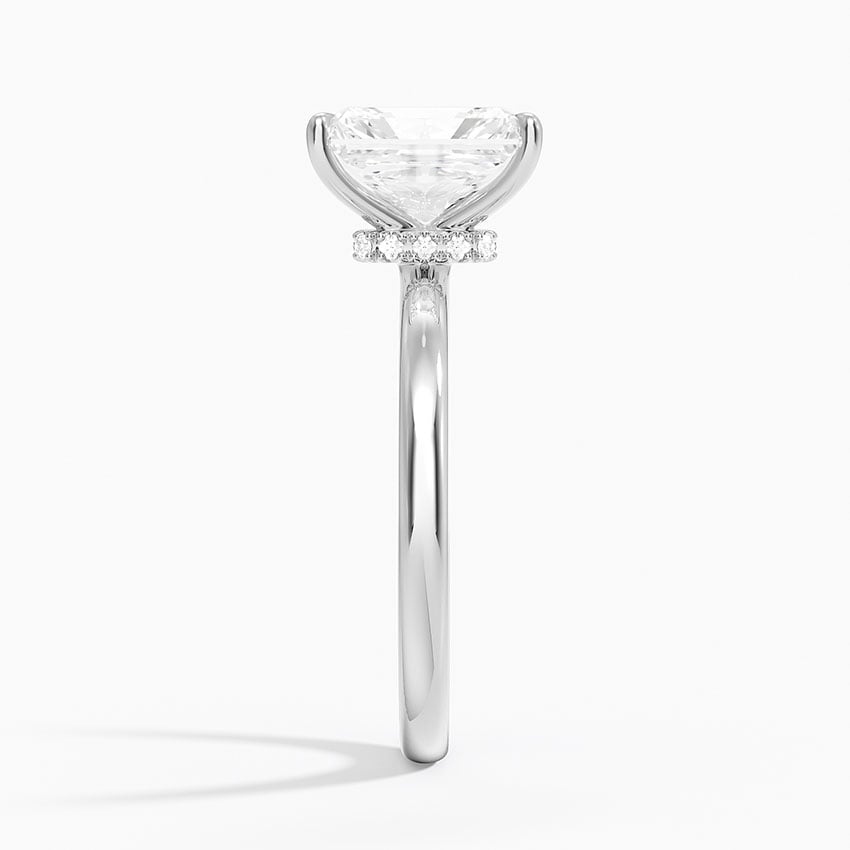 Celeste Rise Radiant Cut Hidden Halo Engagement Ring